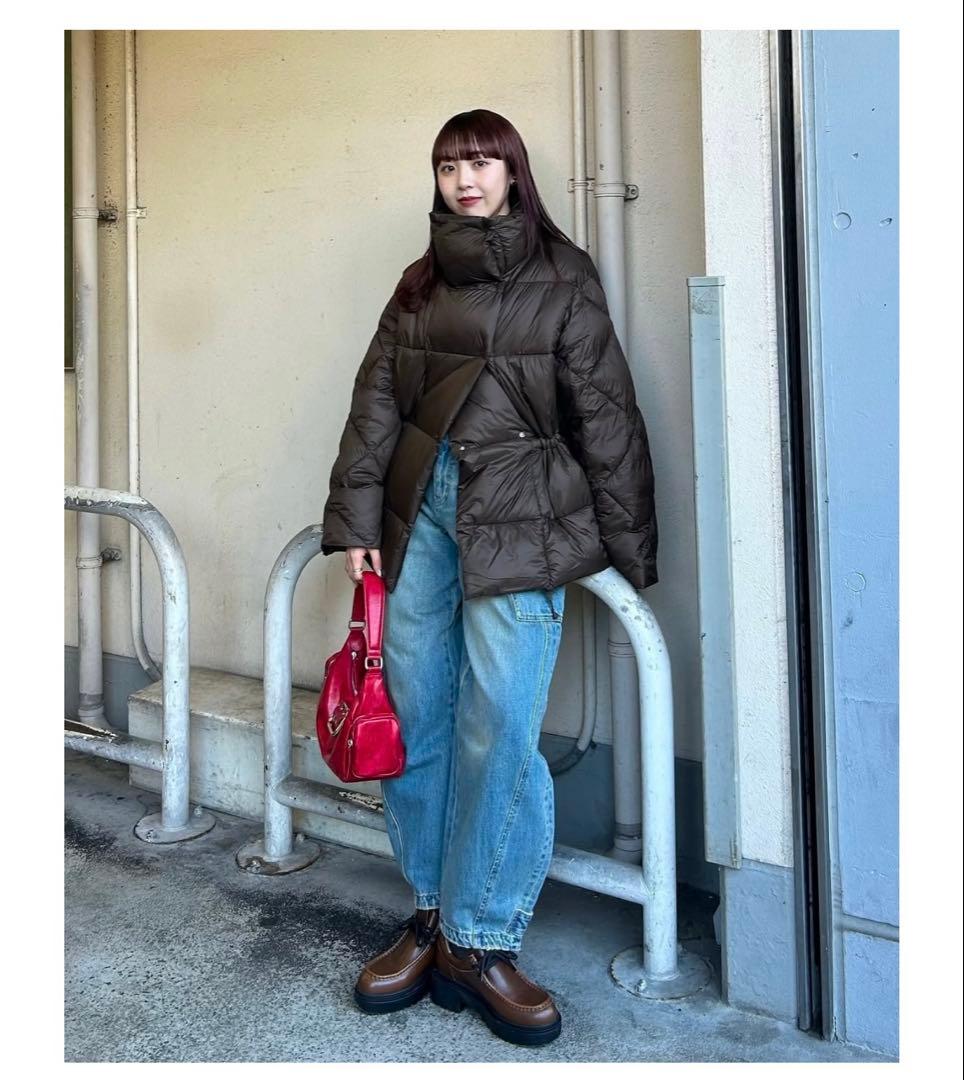 【美品】マウジー　SQUARE PADDED ジャケット　ダウン　ブラック