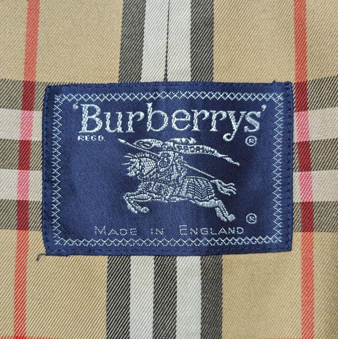 美品 英国製 90s バーバリー ステンカラーコート メンズ 玉虫 C94C