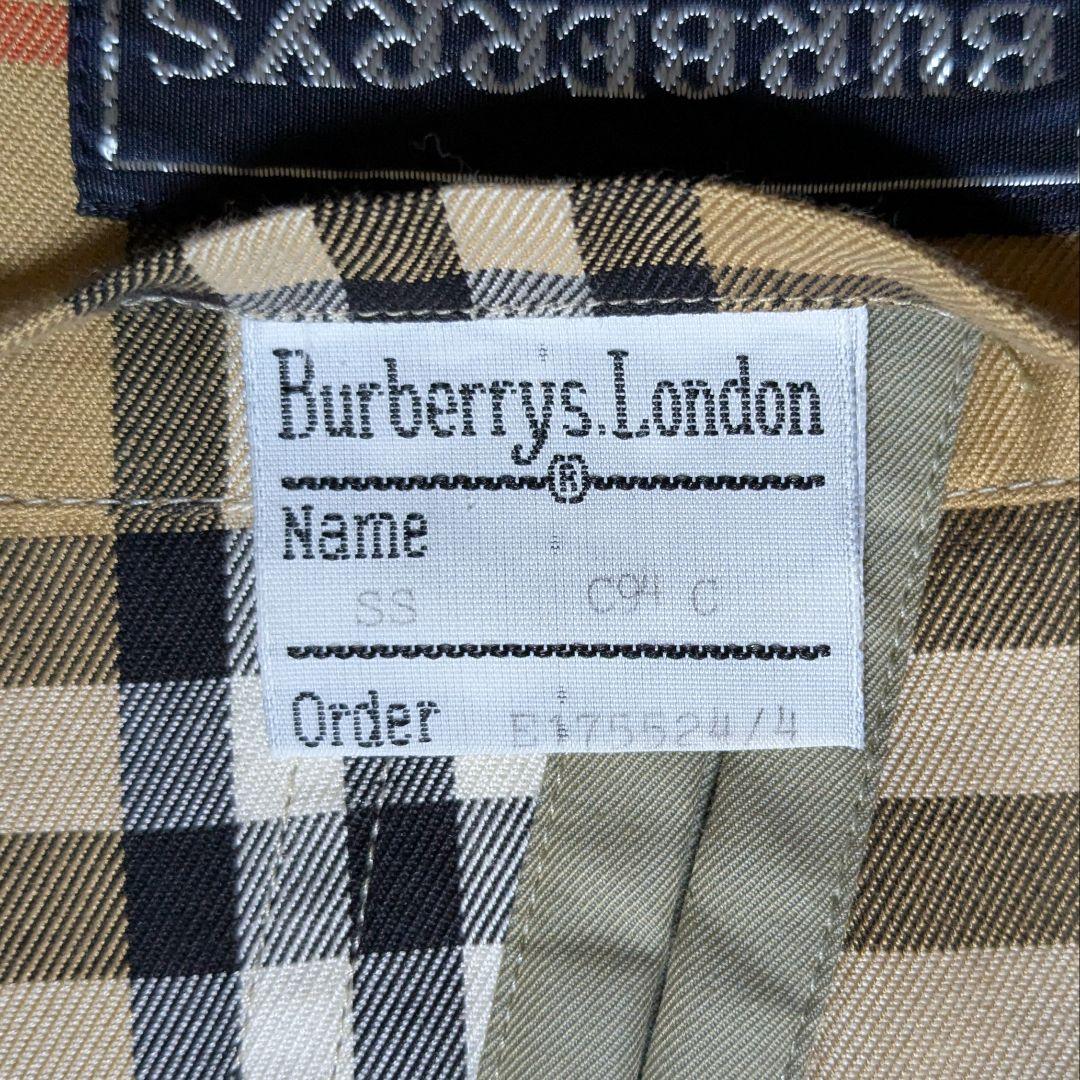 美品 英国製 90s バーバリー ステンカラーコート メンズ 玉虫 C94C