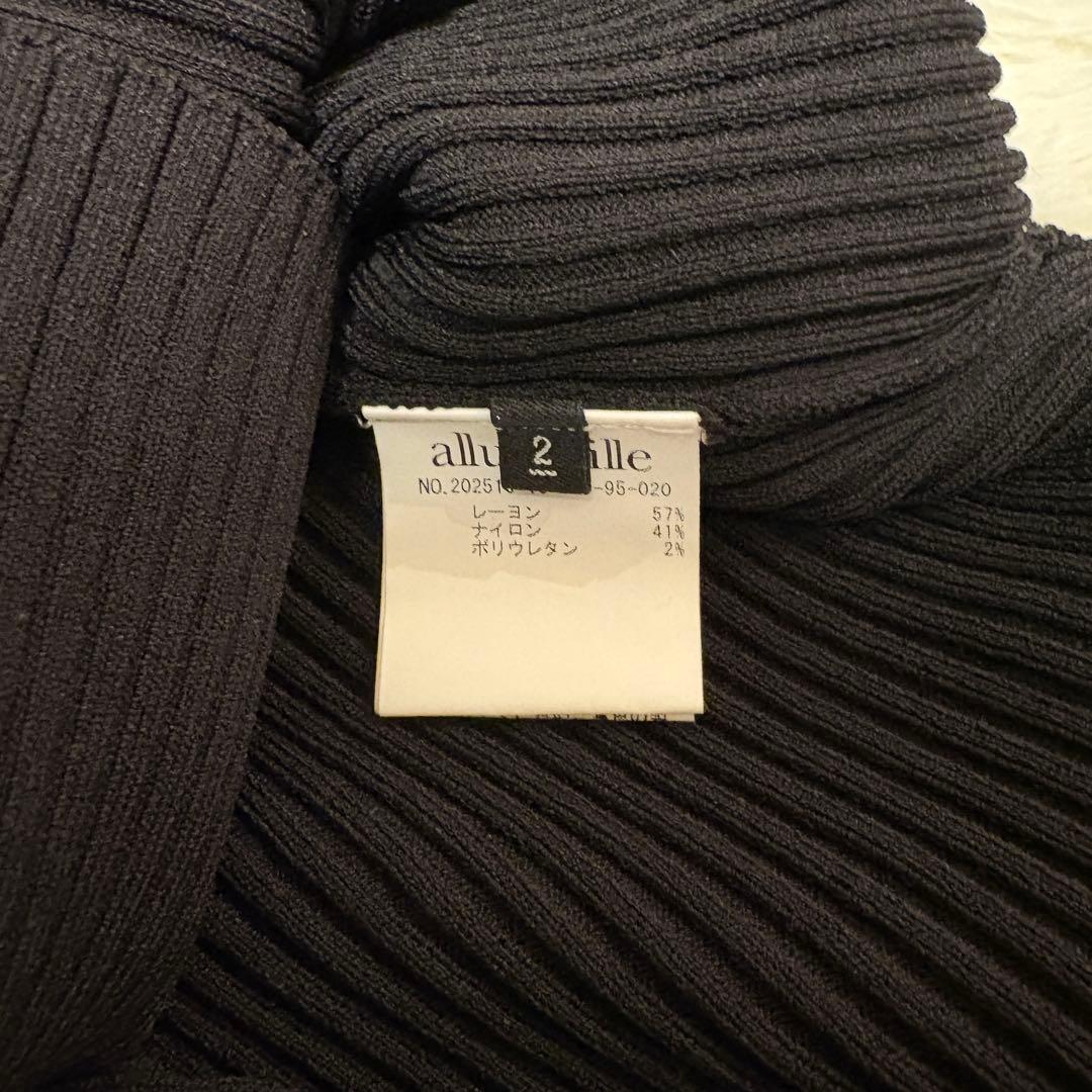 【未使用に近い・25SS✨】allureville リブニット 黒