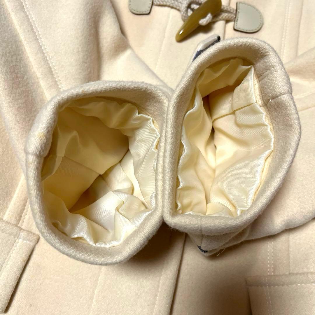 バーバリーブルーレーベル ダッフルコート メガチェック　フード付 アンゴラ混