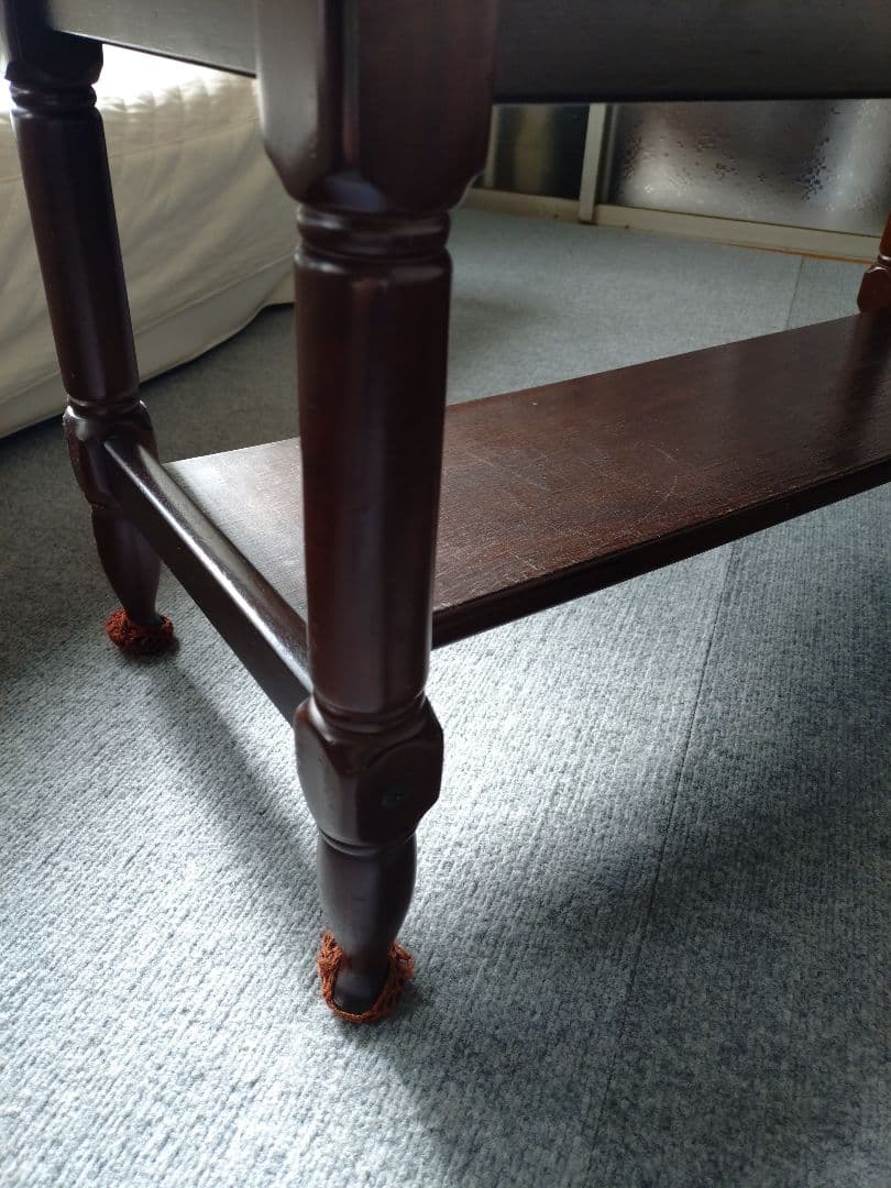 ダークブラウン木製座卓