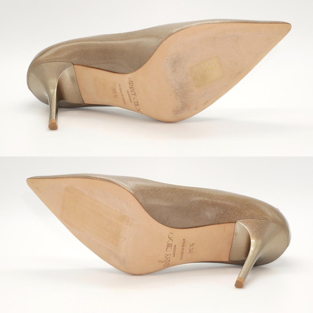 35.5　JIMMY CHOO　ジミーチュウ　ラメ　ゴールド　保存袋