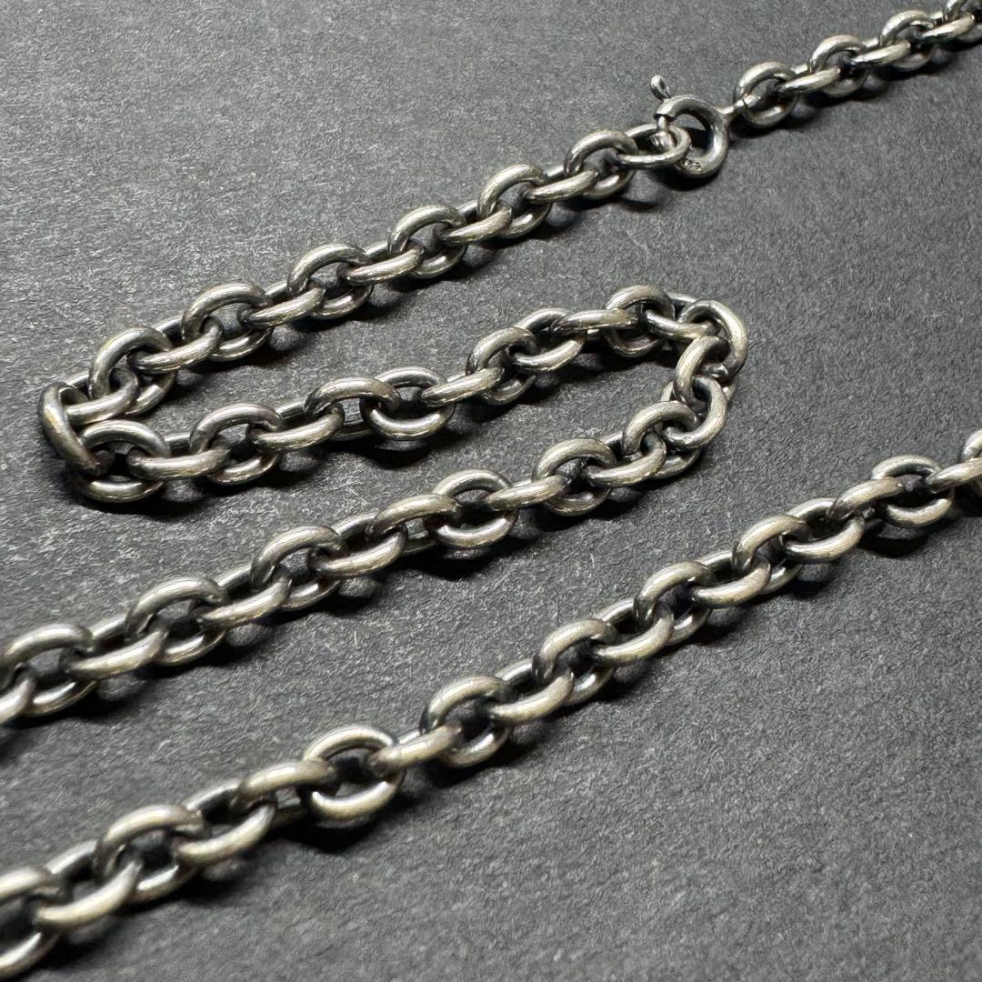 【50㎝ 15g 燻し加工】小豆チェーン ネックレス