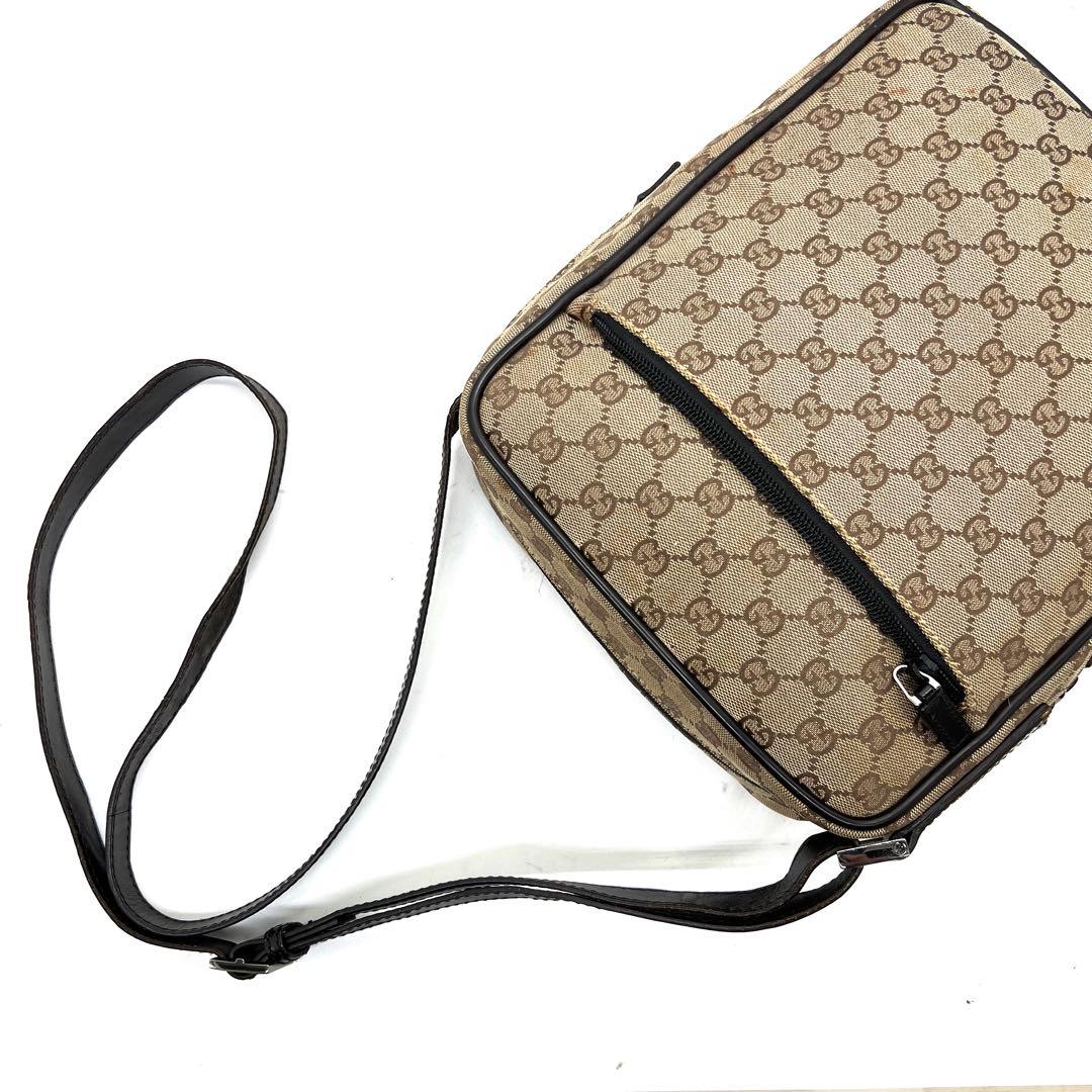 【美品】グッチ ショルダーバッグ GG キャンバス ボックス