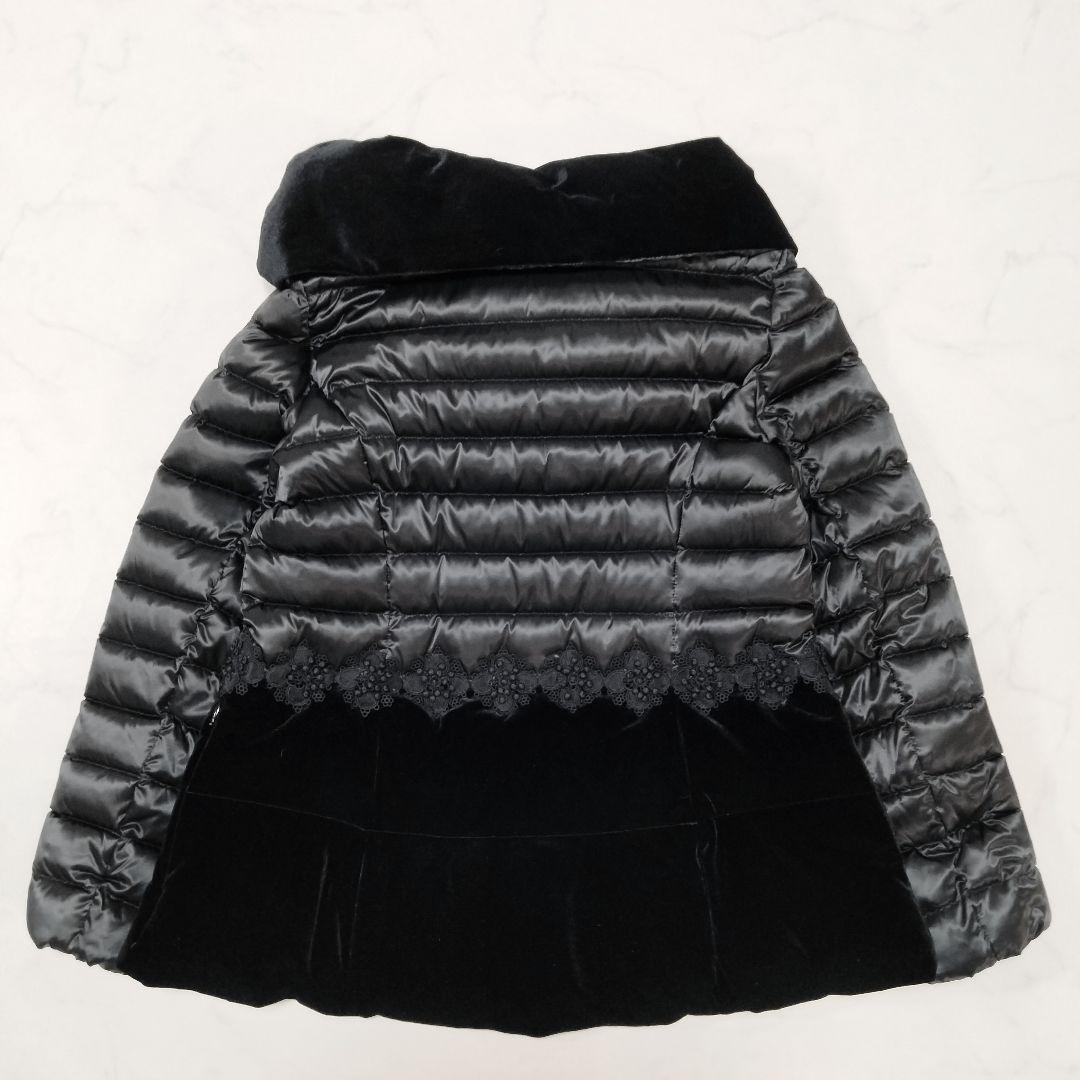 新品　タグ付き　スーパービューティー ベロア切り替えダウンジャケット　ブラック