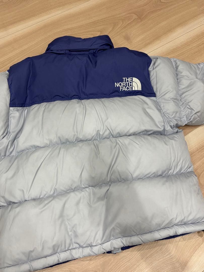 THE NORTH FACE ダウンジャケット グレー/ネイビー