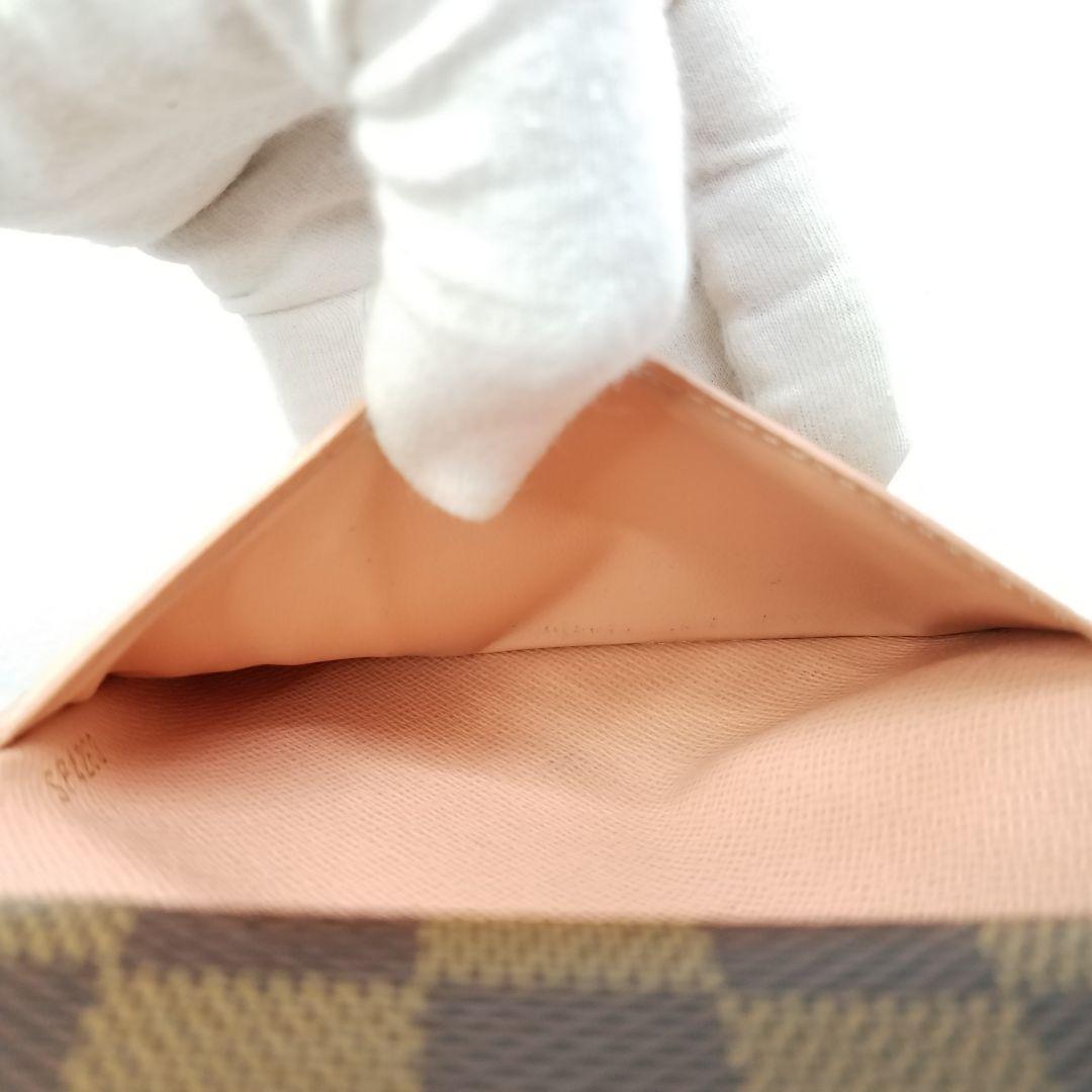 ルイヴィトン ポルトフォイユ ジュリエット コンパクト ダミエ エヌベ ピンク