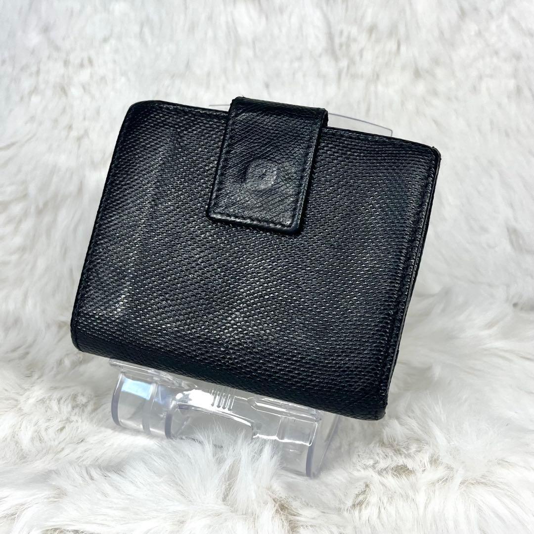 【美品】GUCCI ブラックレザー 三つ折り財布