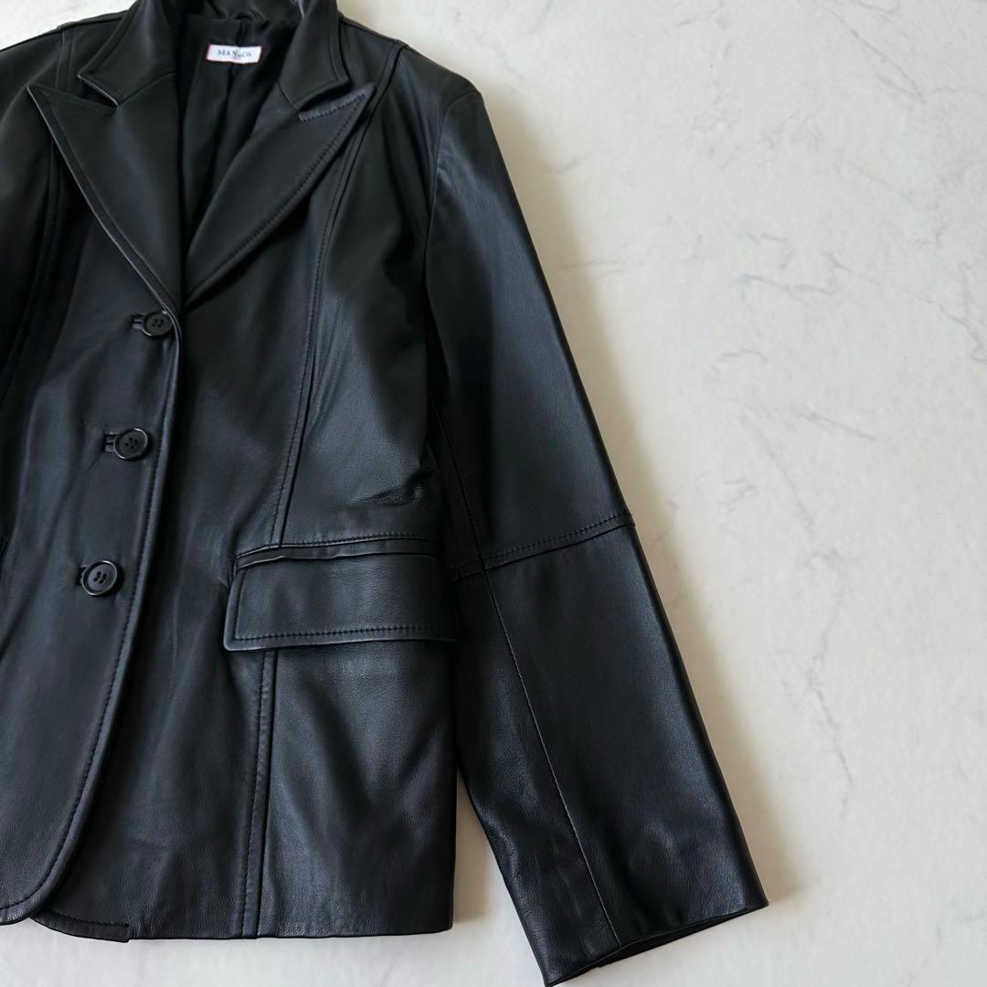 マックスマーラ MAX&Coレザージャケット 羊 ラムレザー 40 ブレザー風