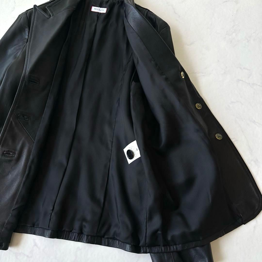 マックスマーラ MAX&Coレザージャケット 羊 ラムレザー 40 ブレザー風