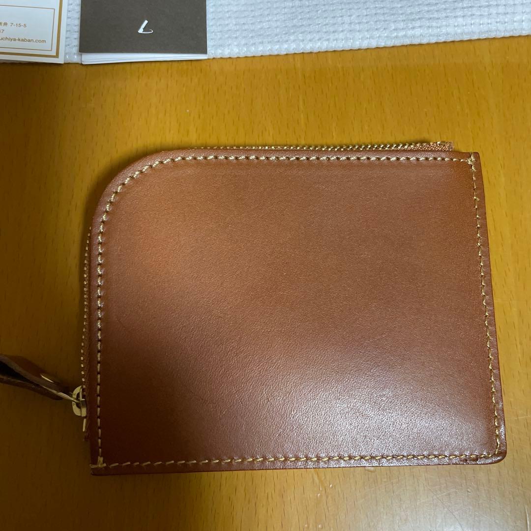土屋鞄　財布　ヌメ革Lファスナー　ブラウン