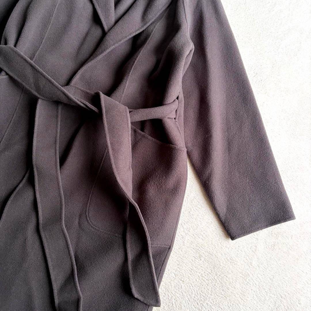 hanaSOEJU ソージュ ウールリバーローブコート チャコールグレー