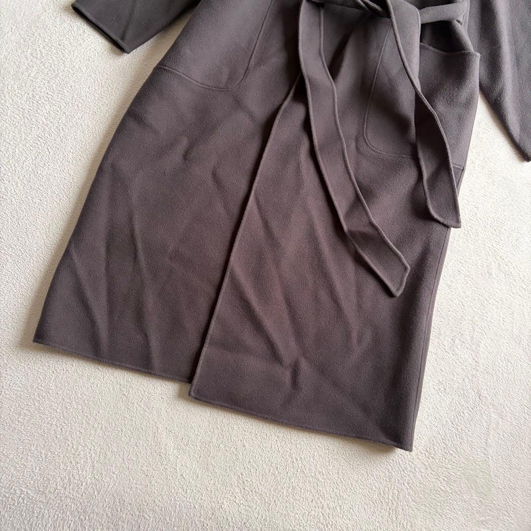 hanaSOEJU ソージュ ウールリバーローブコート チャコールグレー