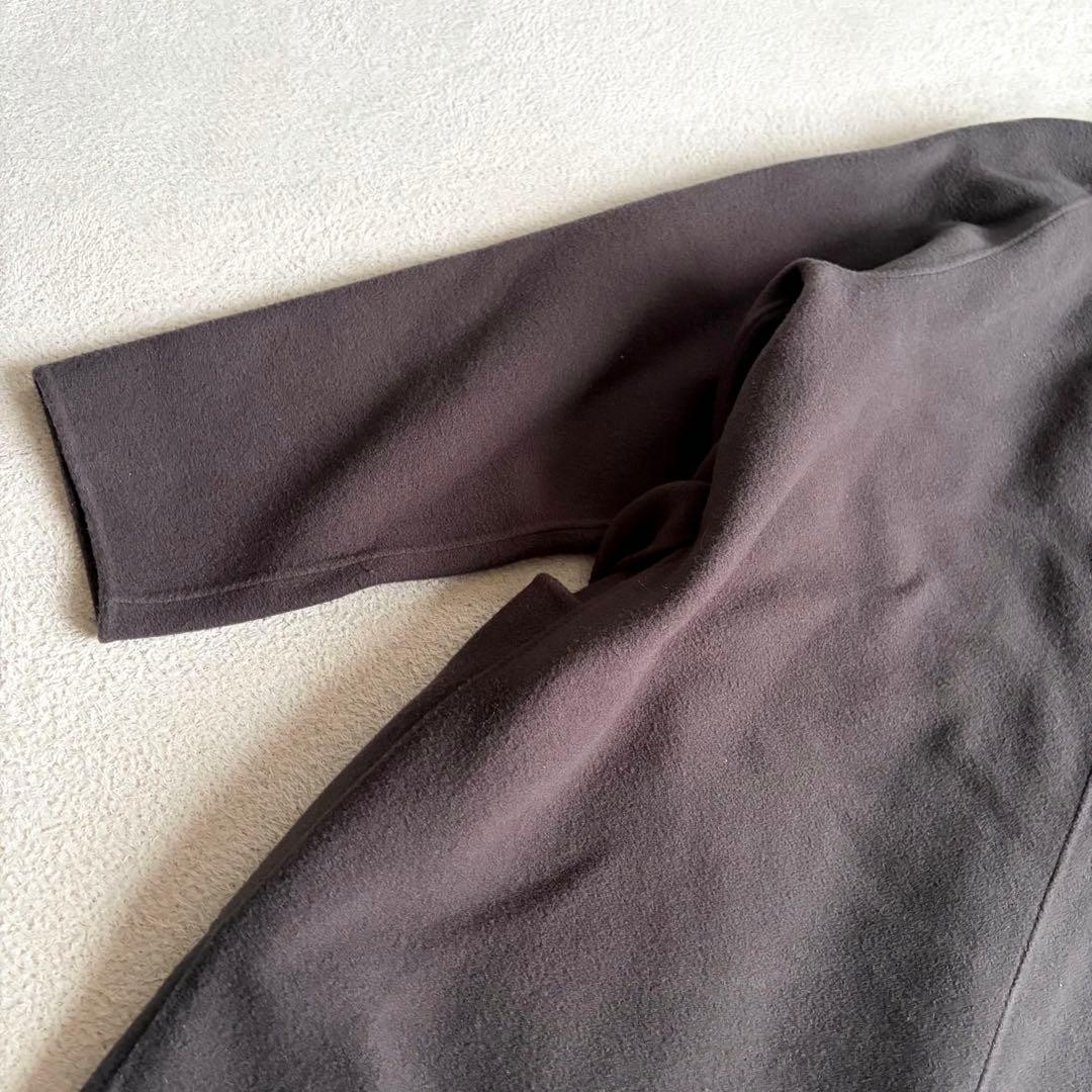 hanaSOEJU ソージュ ウールリバーローブコート チャコールグレー