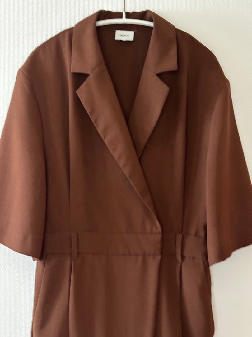 MANOF(マノフ)ブラウン カシュクール オールインワン