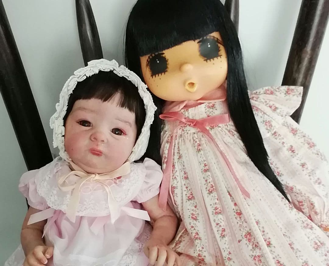 稀少!!黒髪ロングヘアーの超～♥️可愛いジェジェちゃん☆リボーンドールのお友達に