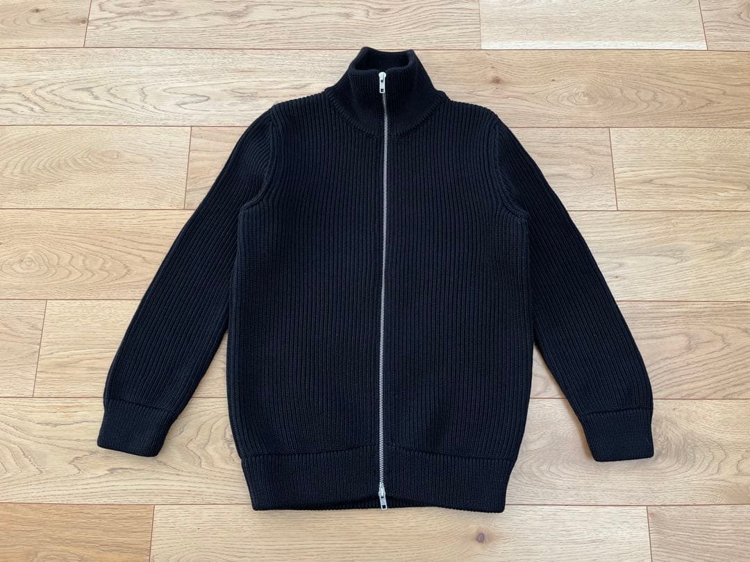 マルタンマルジェラ ドライバーズニット ブラック メゾンマルジェラ カーディガン