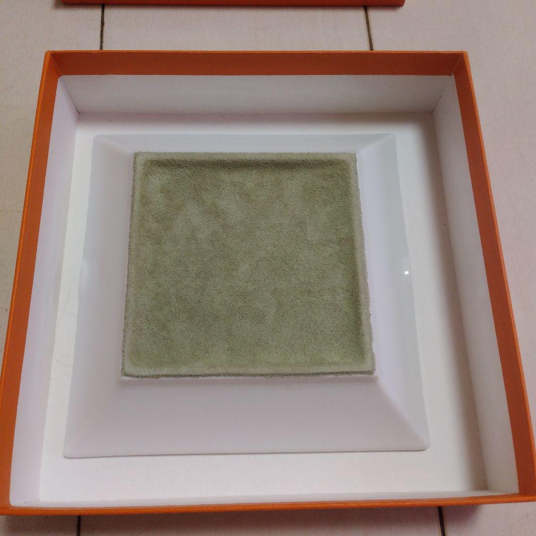 ☆HERMES スクエア型置き灰皿ホワイト