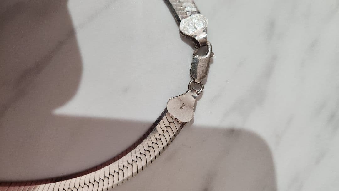 破格 Vintage 925 8mm Flatchain Necklace