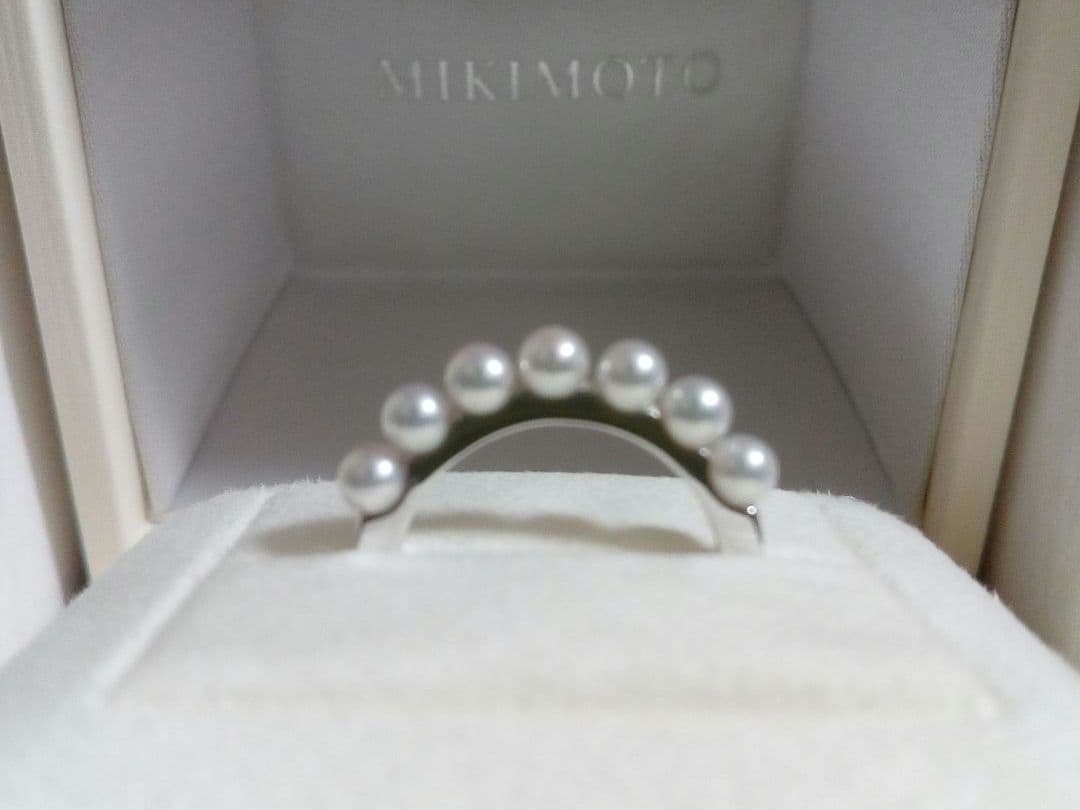 MIKIMOTO ミキモト アコヤ真珠 ベビーパール リング K18WG 11号