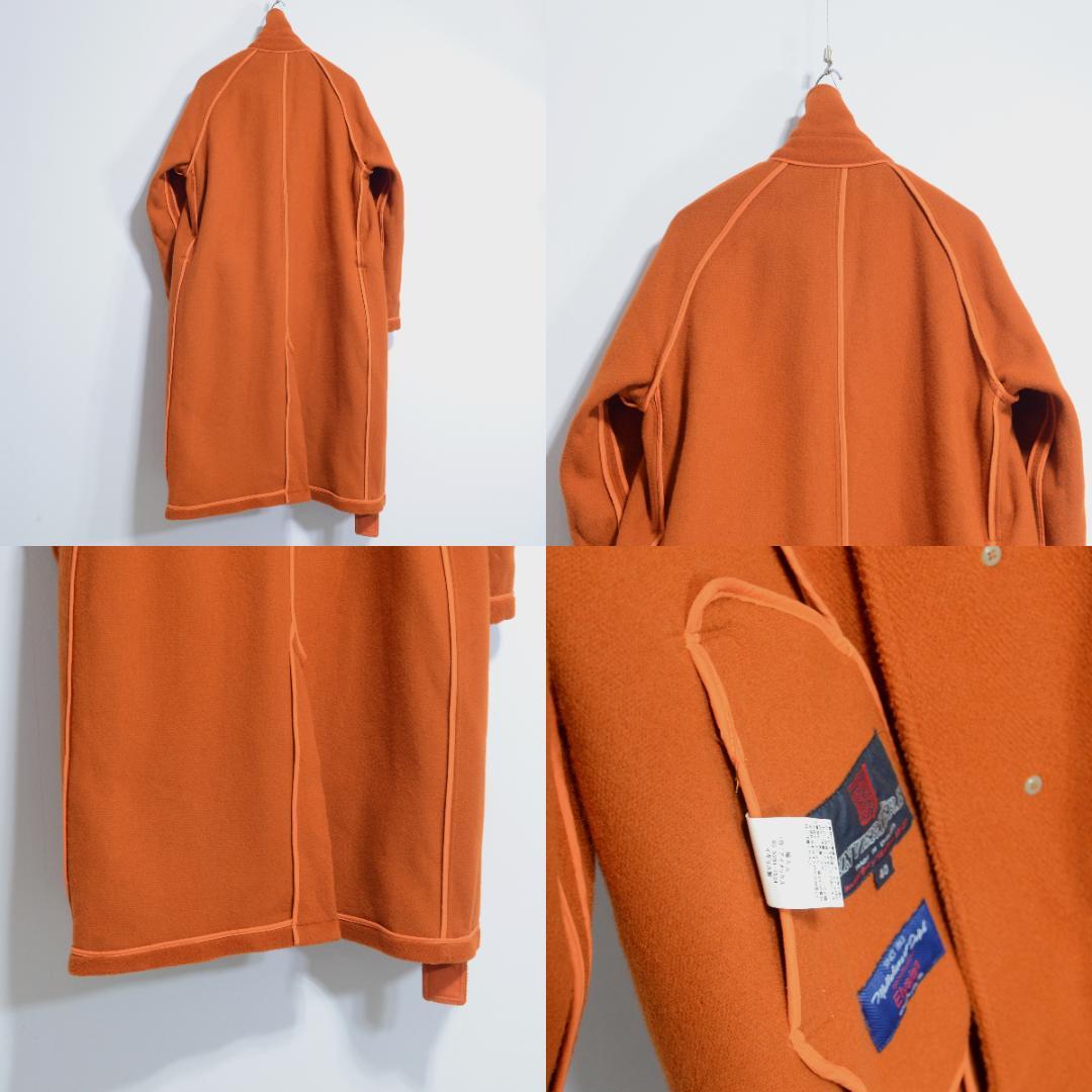 超貴重極上品 INVERTERE カットパイル バルカラーコート 40 オレンジ