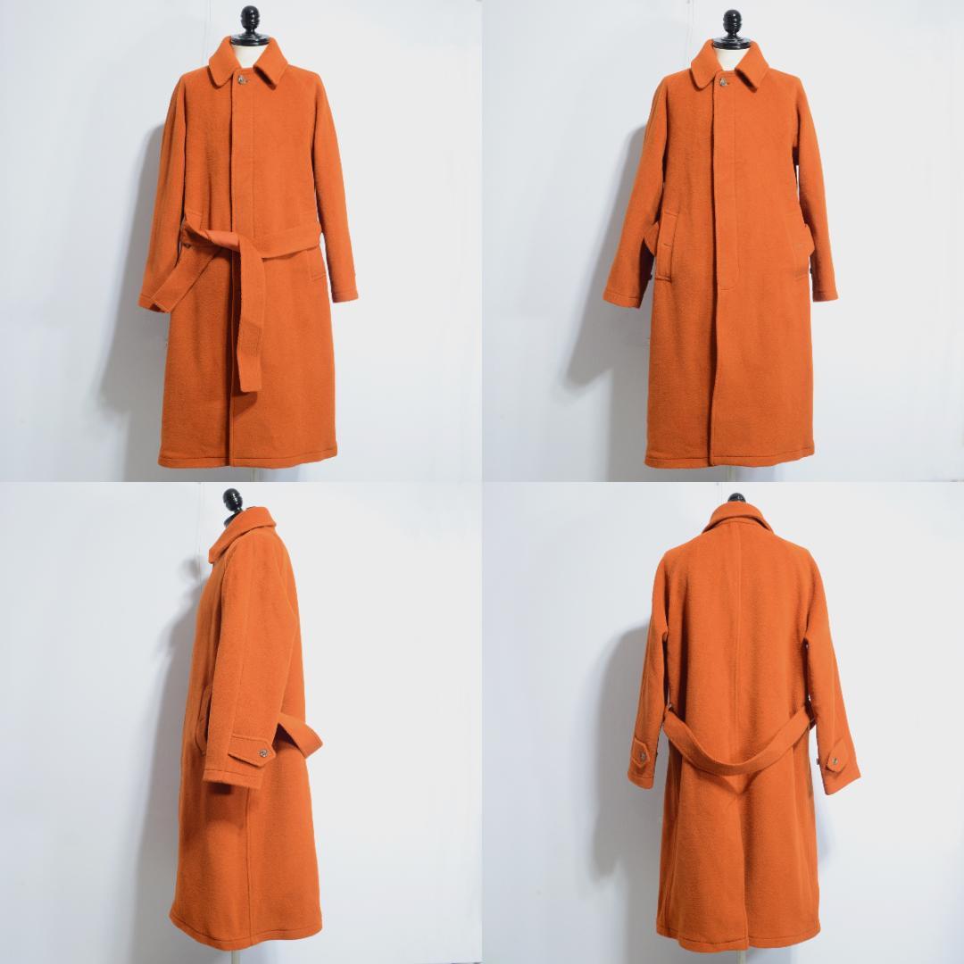 超貴重極上品 INVERTERE カットパイル バルカラーコート 40 オレンジ