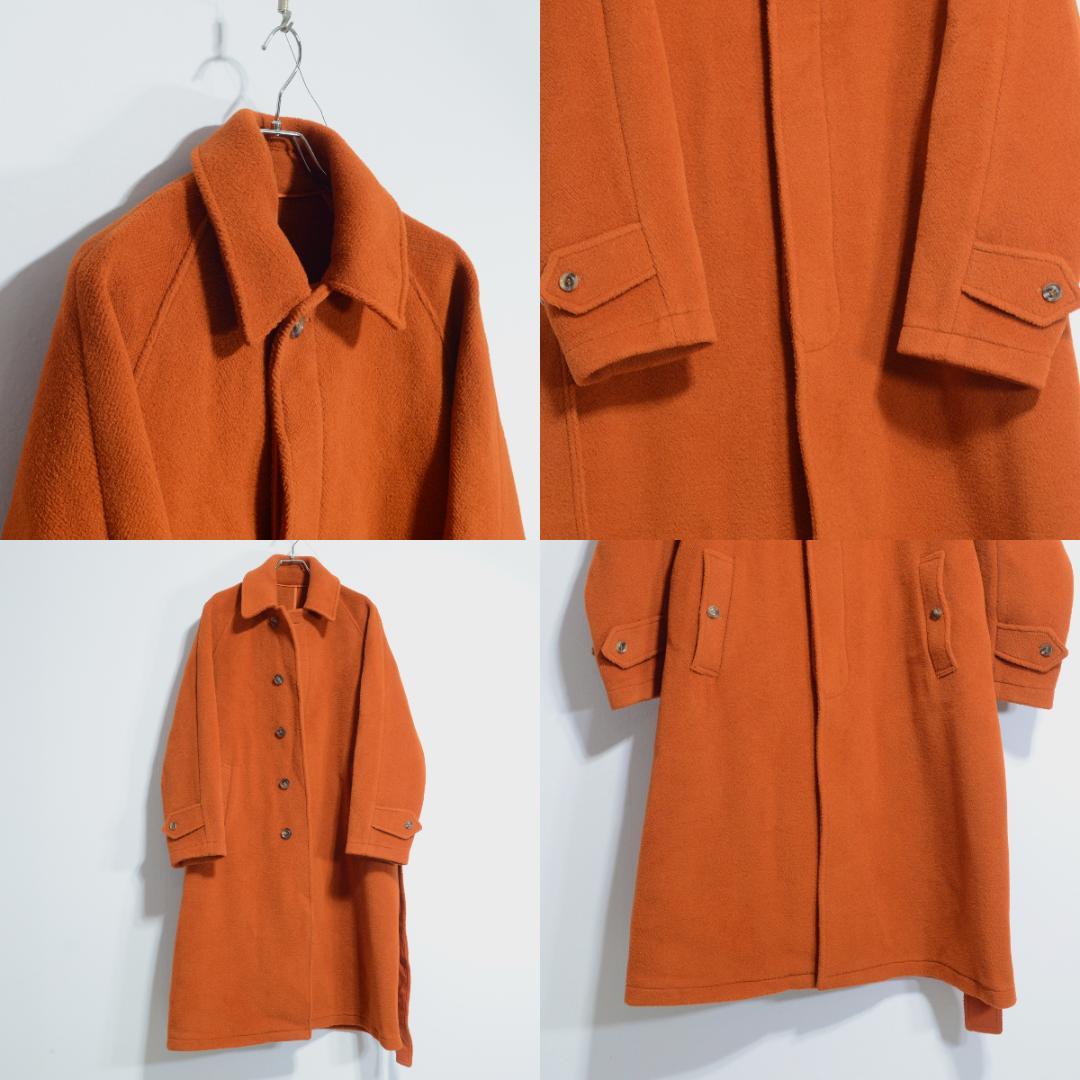 超貴重極上品 INVERTERE カットパイル バルカラーコート 40 オレンジ