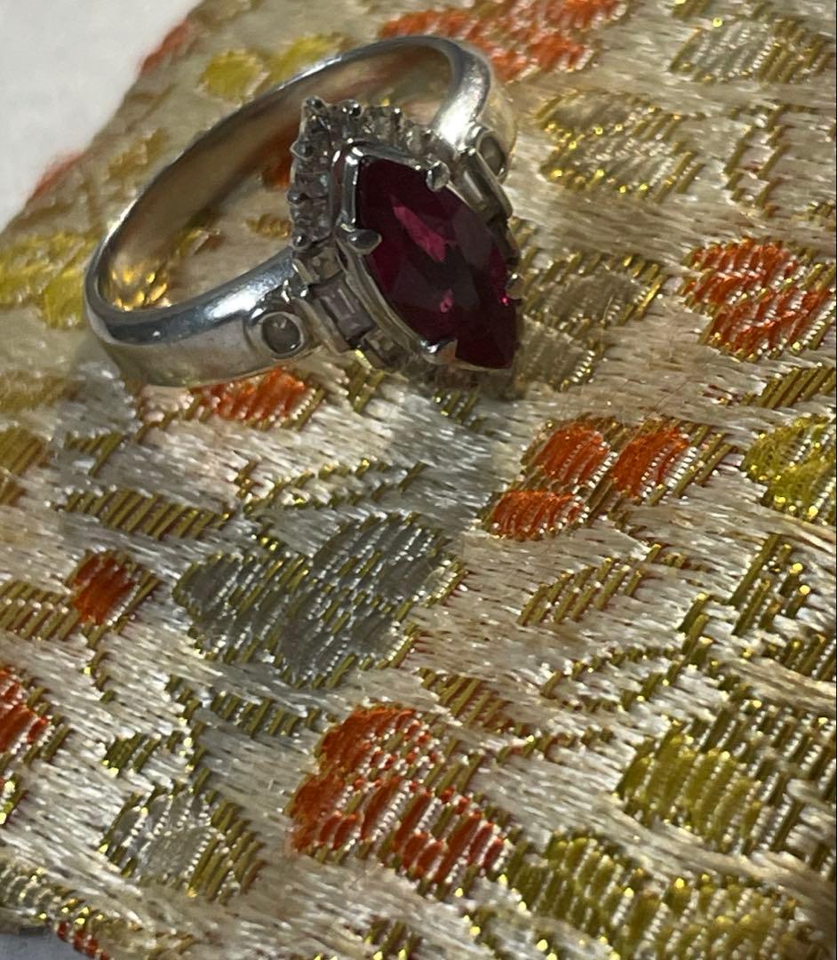 Pt900ルビー　ダイヤモンドリング