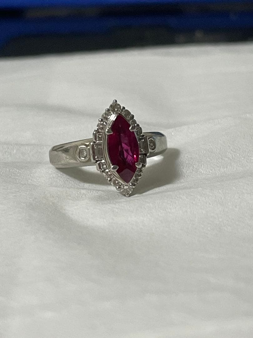 Pt900ルビー　ダイヤモンドリング