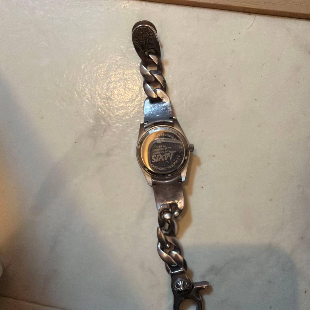 み*様 クロムハーツ風シルバーチェーン時計