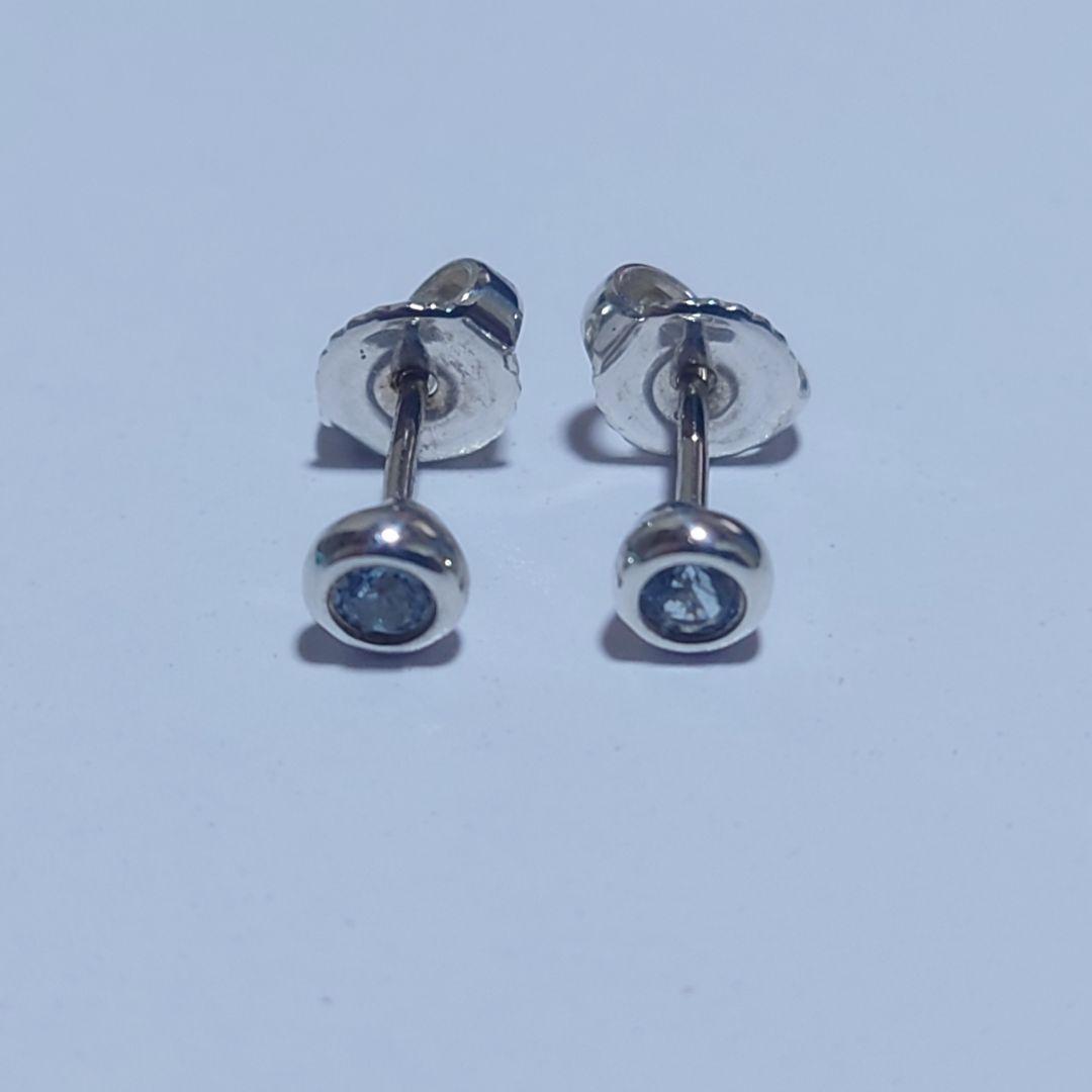 未使用級 ティファニー スタッドピアス バイザヤード サファイア ケース 巾着袋