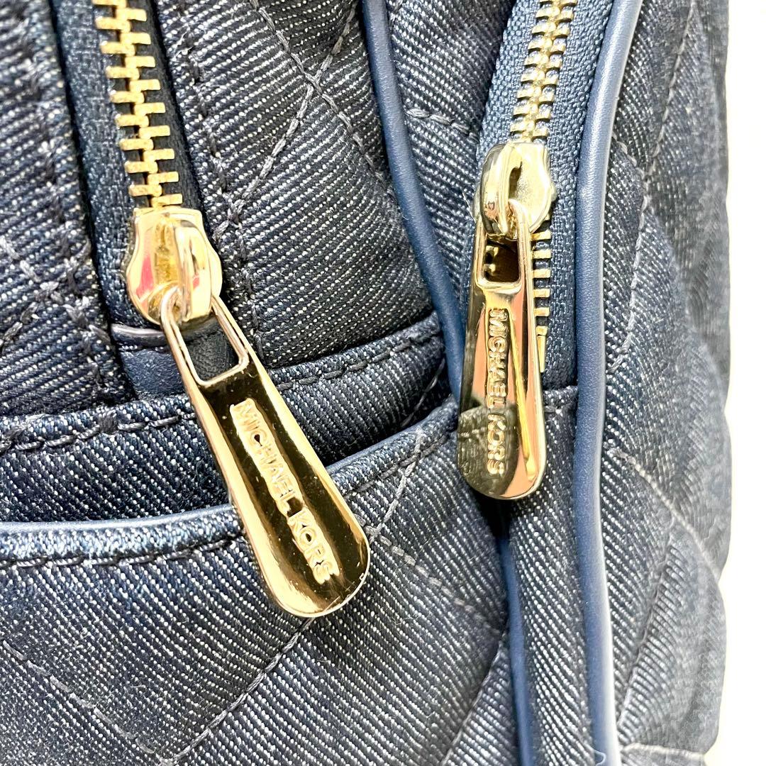 【最終値下げ】MICHAEL KORS デニム レザー リュック キルティング