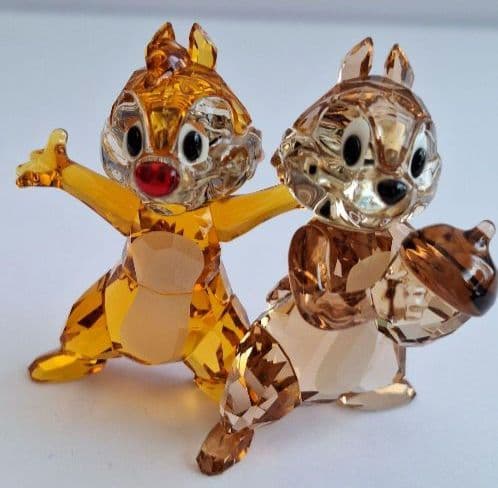 【極美品】SWAROVSKI スワロフスキーDisney チップとデール外箱なし