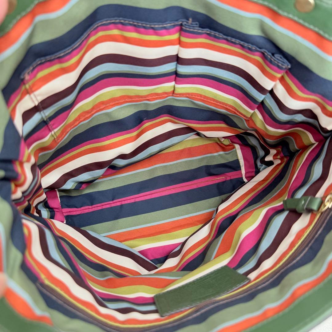 バッグ Coach Lily Legacy Turnrock Green Leather