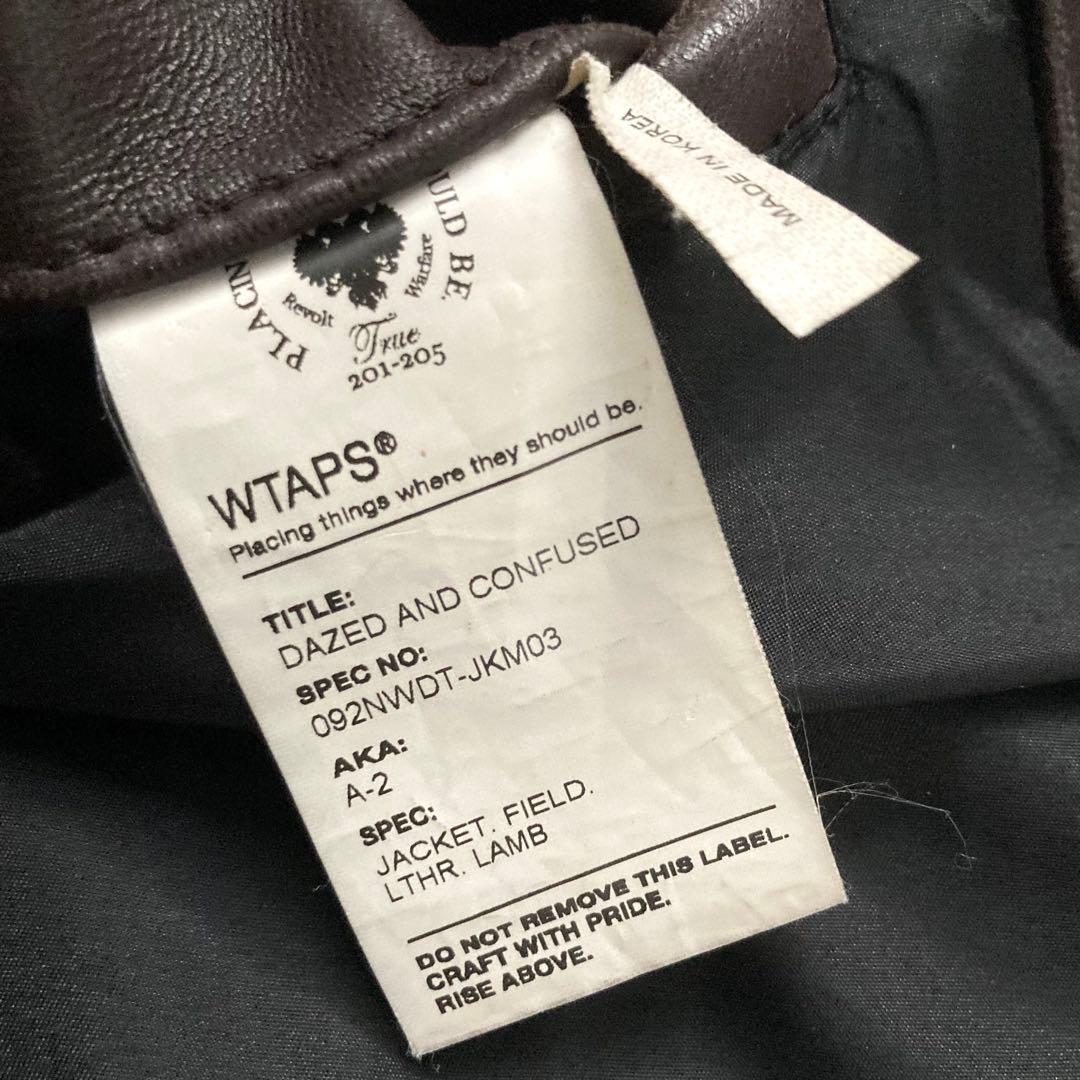 ✨羊革✨ダブルタップスWTAPS レザージャケット フライトジャケットA-2 茶