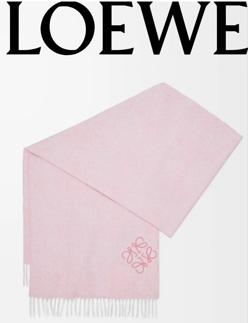 LOEWE ロエベ　マフラー　スカーフ　ピンク
