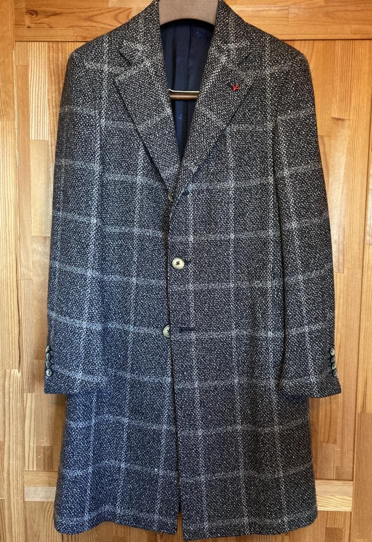 ISAIA ウールカシミヤキャメル チェスター コート 46 ROSS イザイア
