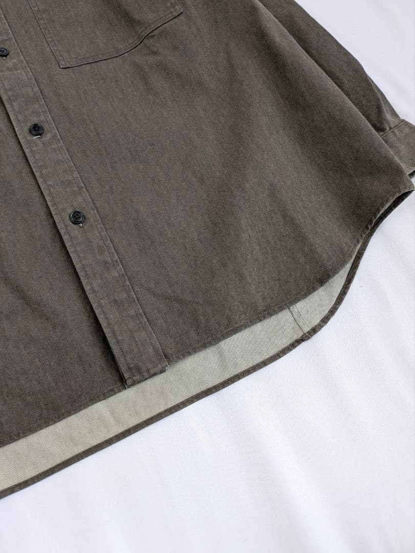 新品 kontor コントール ロングスリーブピグメントシャツ