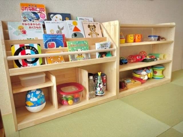 絵本棚、おもちゃ棚セット　60日発送