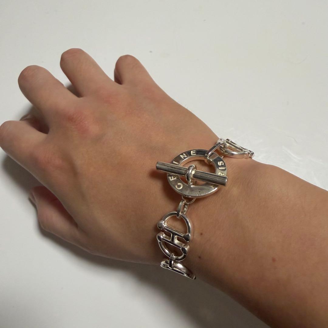 CELINE セリーヌ ヴィンテージ ブレスレット シルバー 重厚感