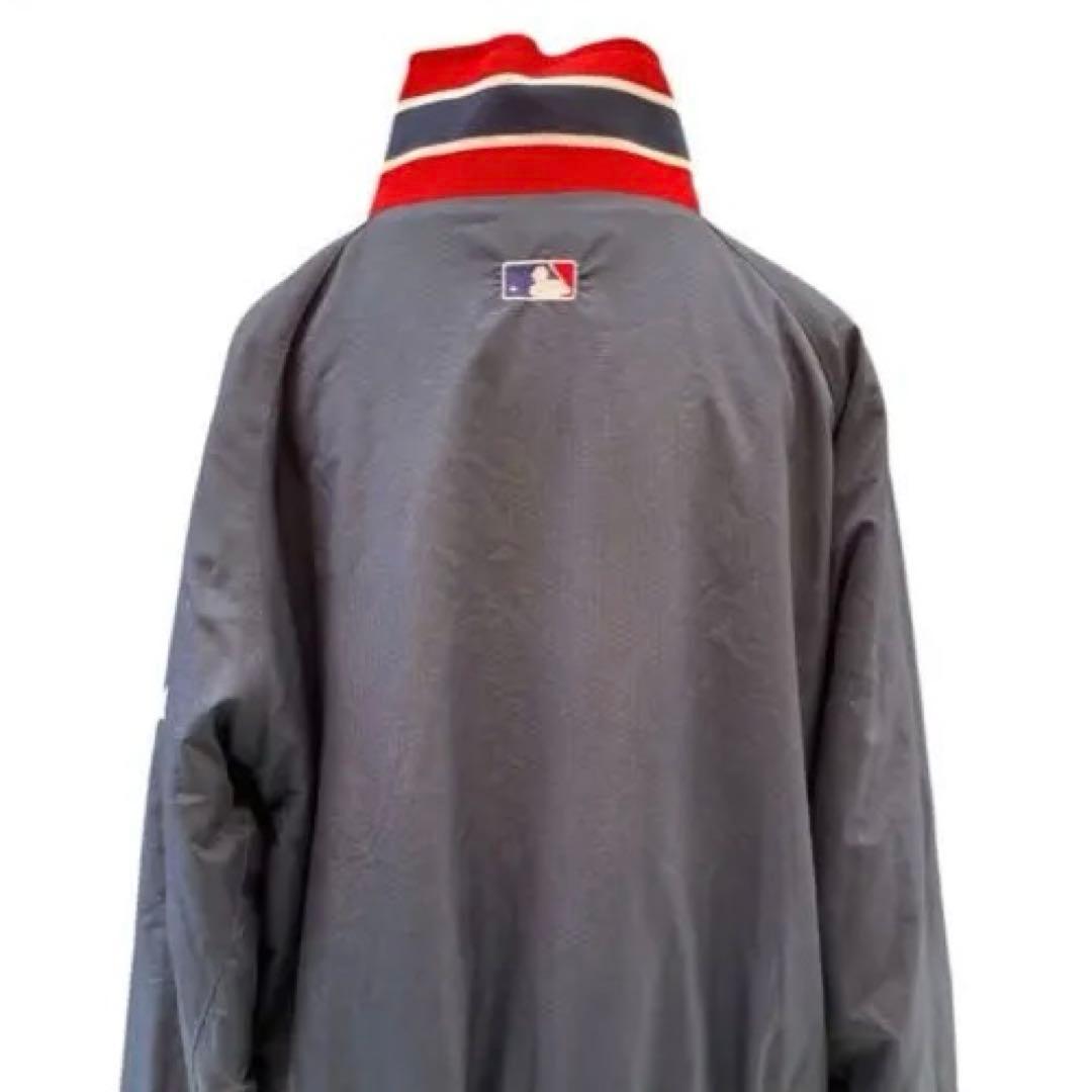 AtlantaBraves 刺繍ロゴ ナイロンジャケット グレー