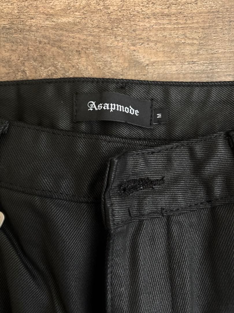 パンツ Stacked Oil Coating Loose Fit Pants