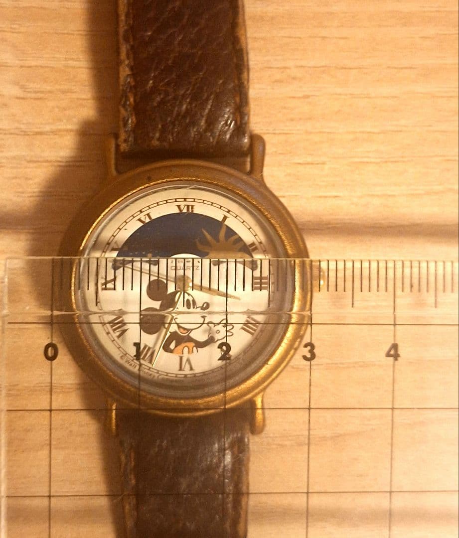 ヴィンテージ アルバ ミッキーマウス サン&ムーンウォッチ電池交換新品ベルト付き