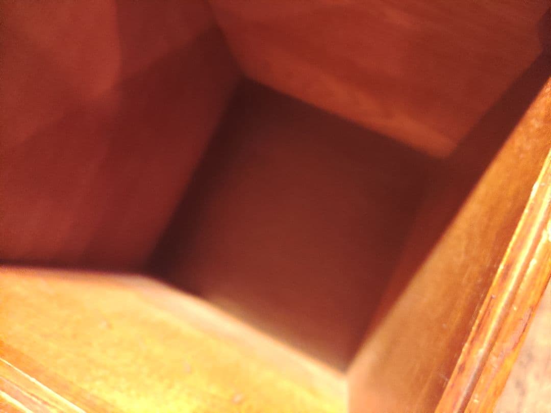 希少　無垢　ダストボックス　ごみ箱　蟻継ぎ　天然　欅　工芸　民芸