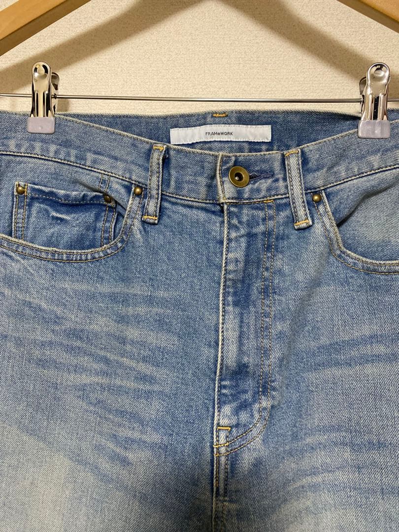 フレームワーク ≪ベストセラー≫デニムストレートパンツ　日本製　ブルー　定番