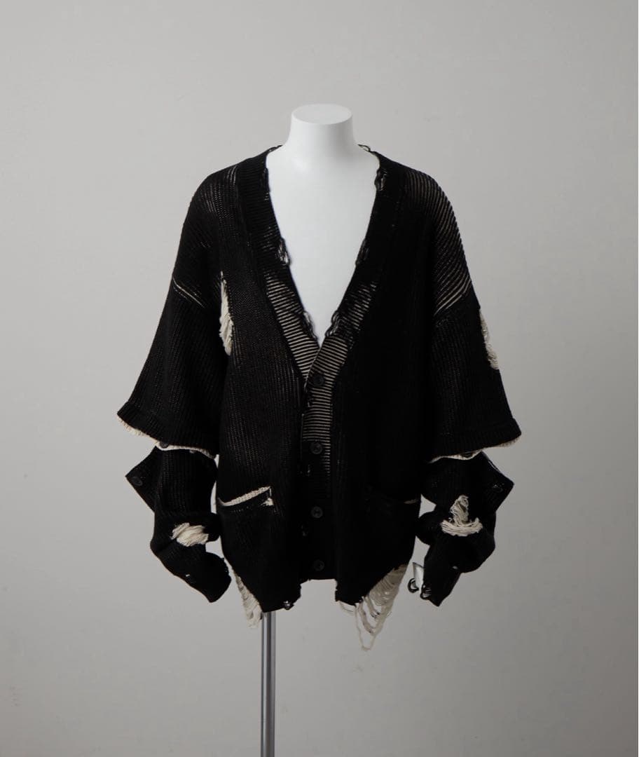GRANCY ディストラクションデザインビッグカーディガン
