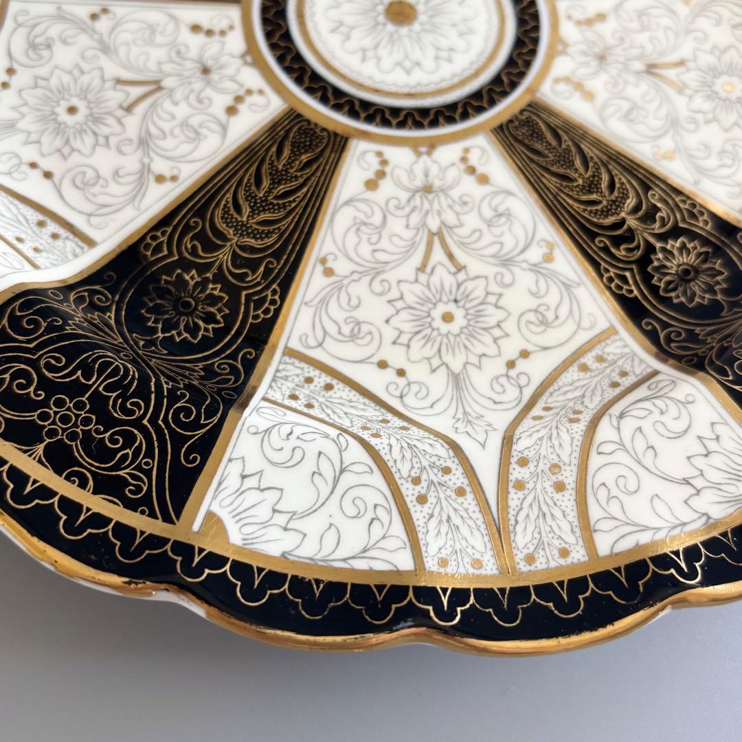 19世紀ヴィクトリア時代、サミュエル・アルコックの金彩プレート【稀少品・美術品】