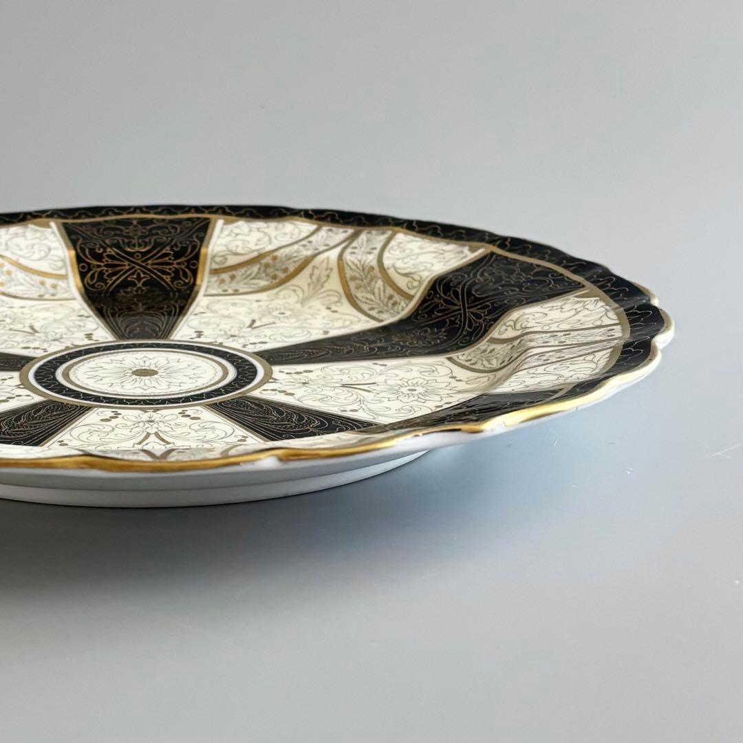 19世紀ヴィクトリア時代、サミュエル・アルコックの金彩プレート【稀少品・美術品】