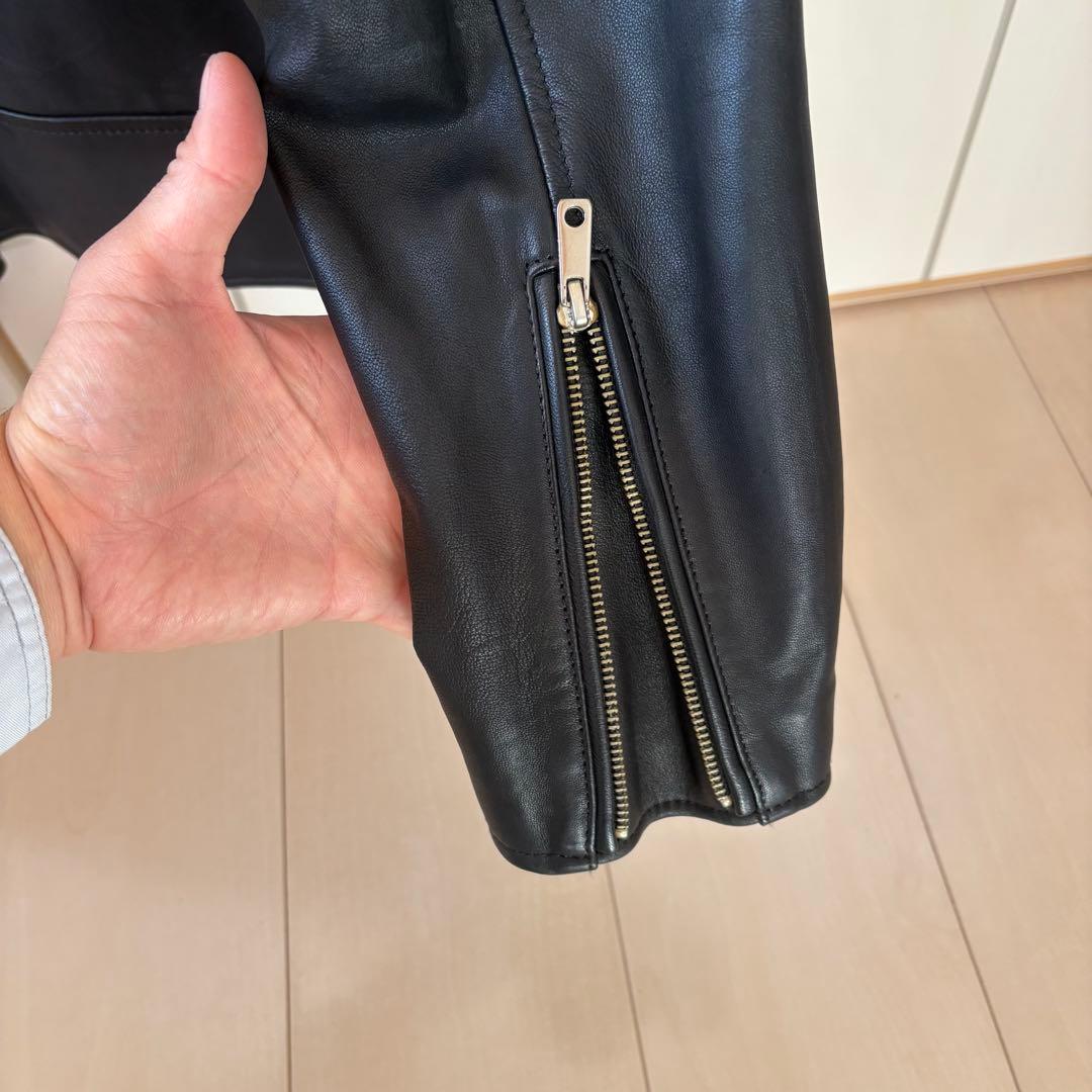 と*ぼ様 UNITED TOKYOラムレザーシングルライダースジャケット